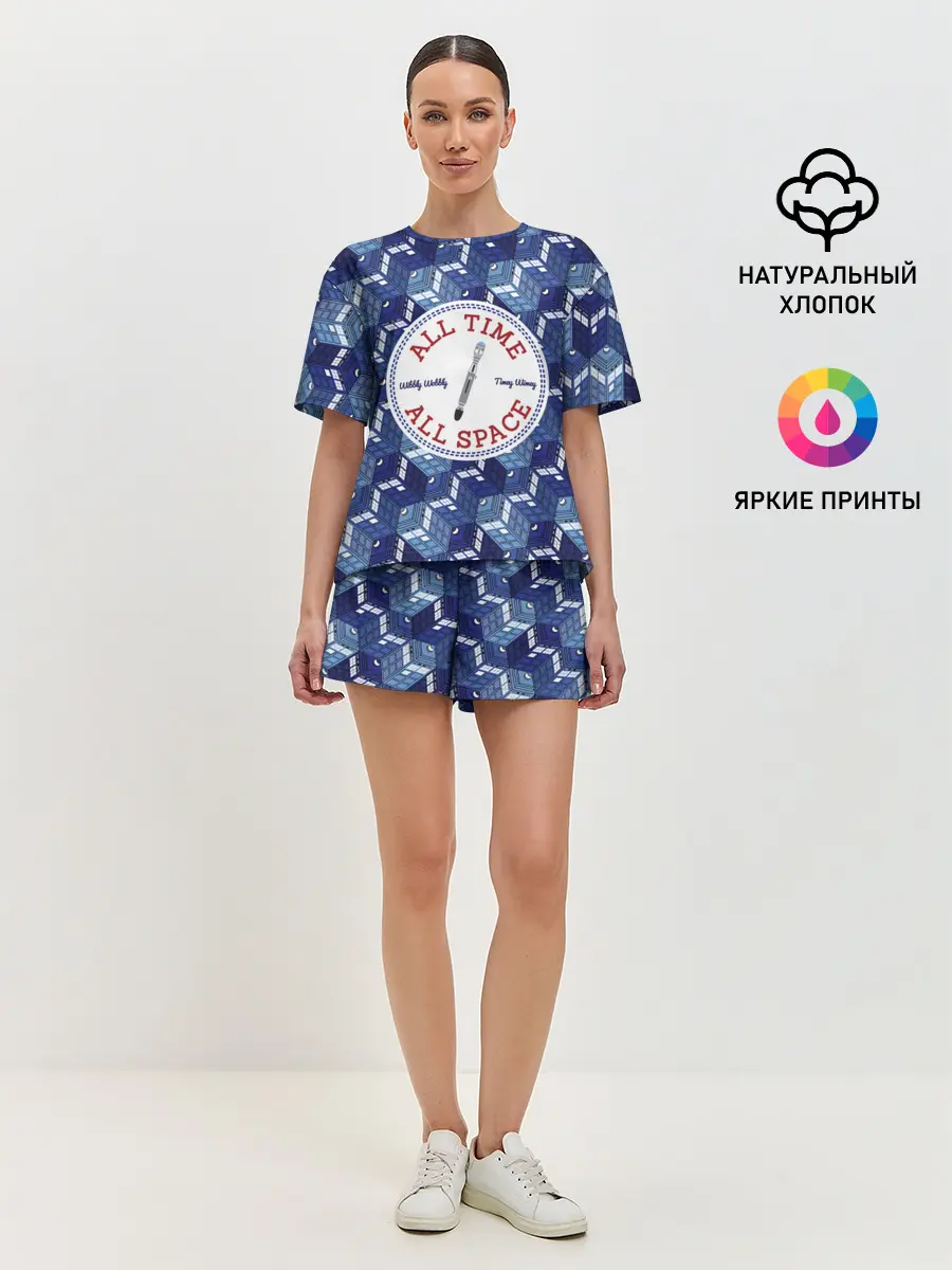 Женская пижама с шортами / Doctor Who Pattern