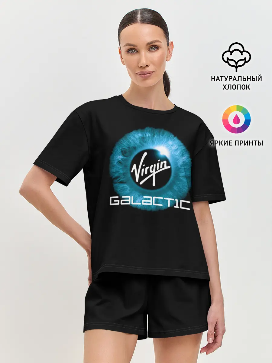 Женская пижама с шортами / Virgin Galactic / Вирджин Галактик