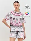 Женская пижама с шортами / Абстрактный современный фон