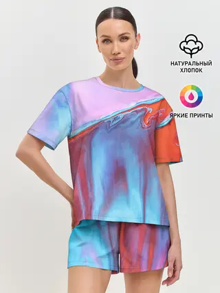 Женская пижама с шортами / Вода и песок