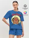 Женская пижама с шортами / Крутые Бобры
