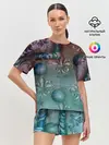 Женская пижама с шортами / Объемная абстракция - Флер-де-лис