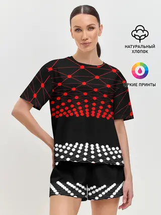 Женская пижама с шортами / Абстракция