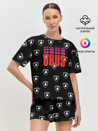 Женская пижама с шортами / Ламборджини