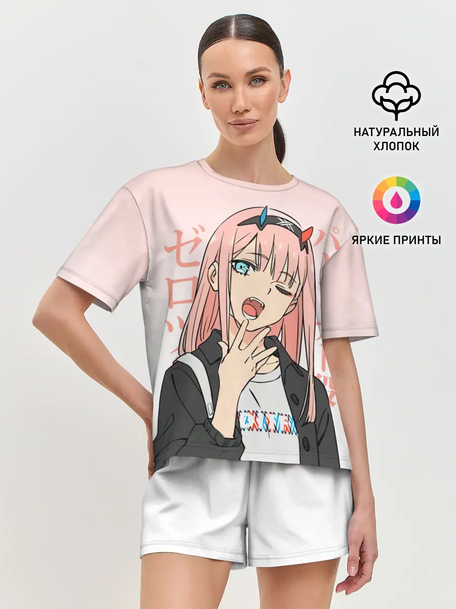 Женская пижама с шортами / Zero Two Darling in the Franxx