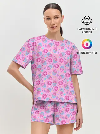 Женская пижама с шортами / Сласти