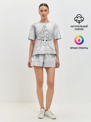 Женская пижама с шортами / Шрумджек | Shroomjak | Мем