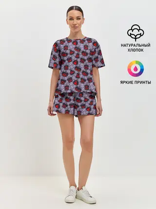 Женская пижама с шортами / Хэллоуин