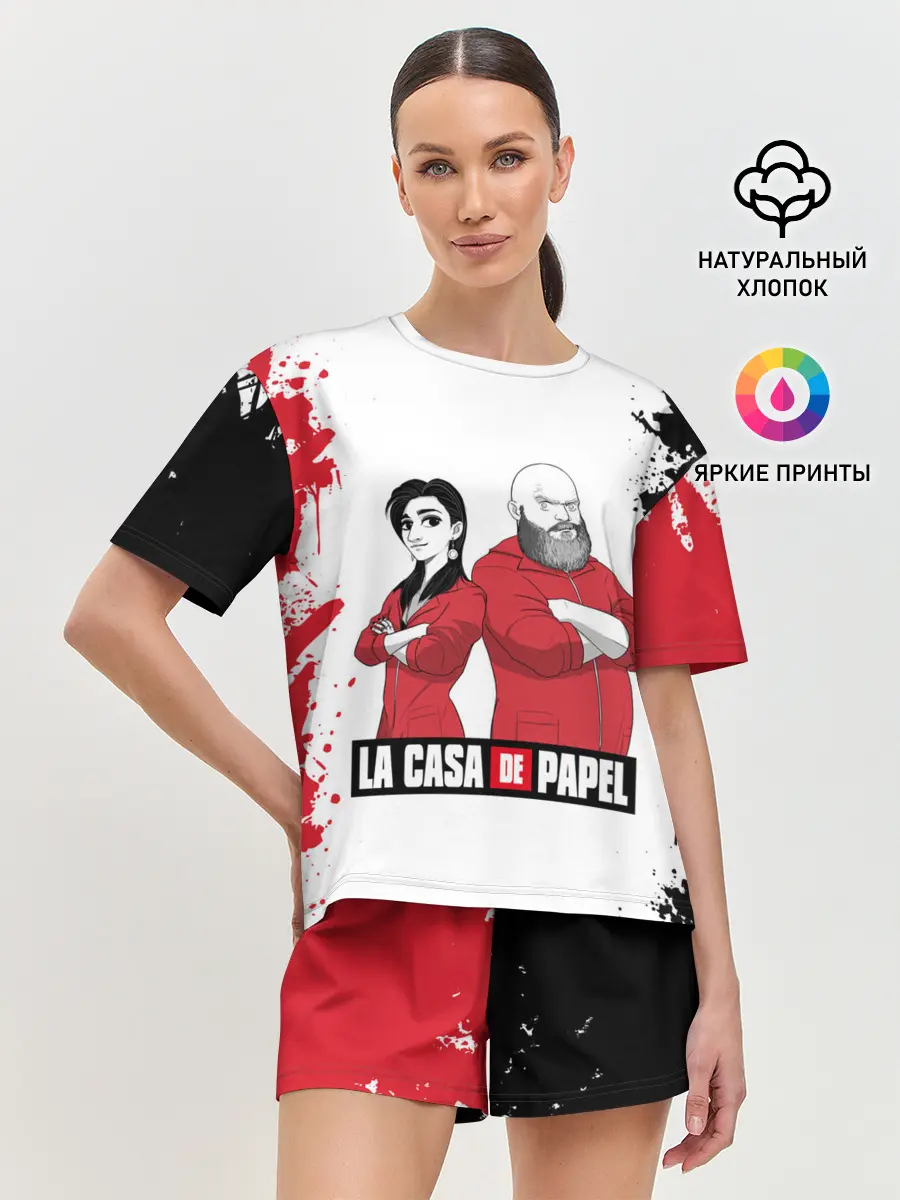 Женская пижама с шортами / Nairobi | Helsinki | La Casa de Papel