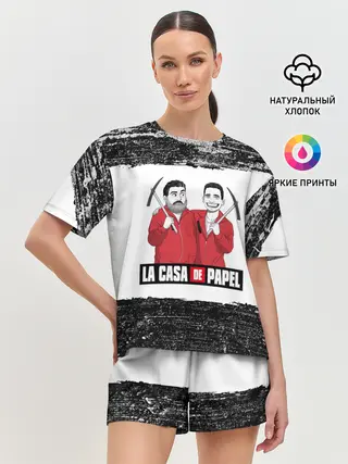 Женская пижама с шортами / Moscow | Rio | La Casa de Papel