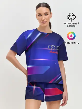 Женская пижама с шортами / Ауди / Audi синива