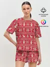 Женская пижама с шортами / Новогодний атрибуты