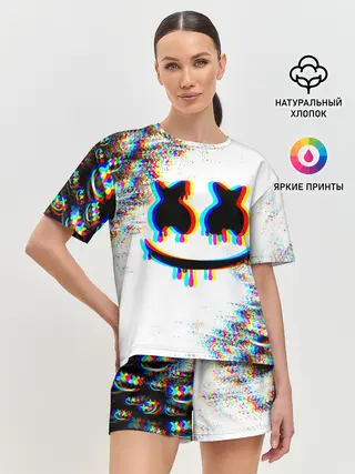Женская пижама с шортами / MARSHMELLOW GLITCH