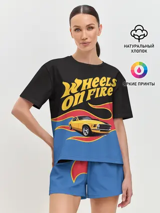 Женская пижама с шортами / Hot Wheels. Хот Вилс