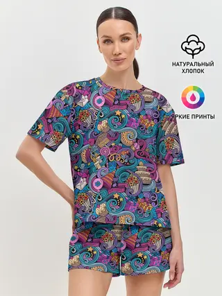 Женская пижама с шортами / День Рождения