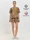 Женская пижама с шортами / Каменная стена