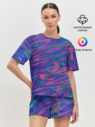 Женская пижама с шортами / Glitch EFFECT