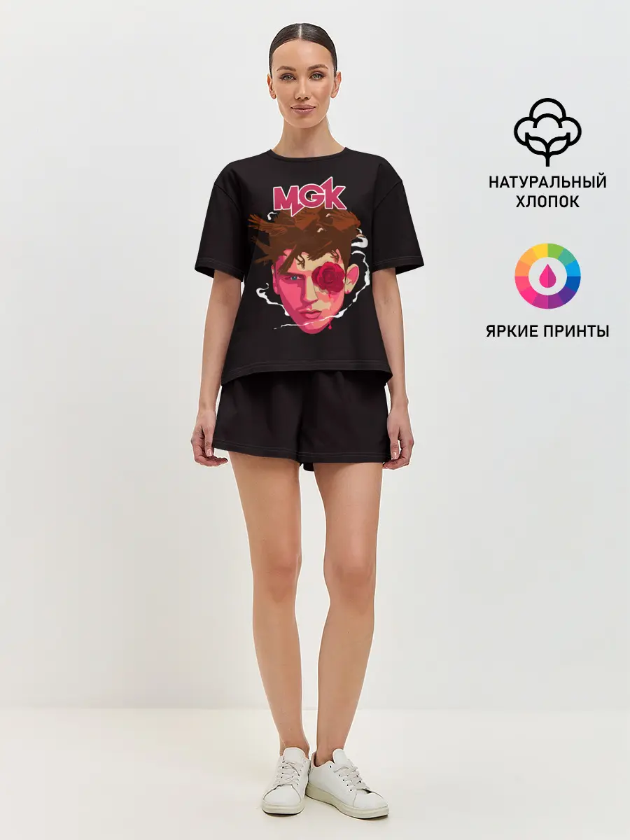 Женская пижама с шортами / Rose in eye