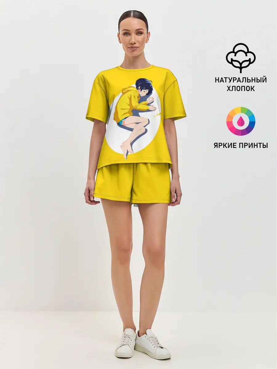 Женская пижама с шортами / Yellow egg. Oto Ai