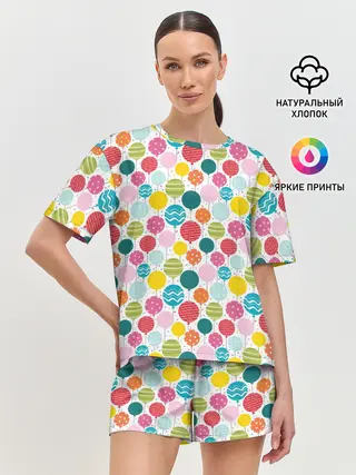Женская пижама с шортами / Праздник