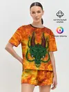 Женская пижама с шортами / Японский дракон | Japanese Dragon