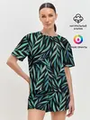 Женская пижама с шортами / Растительный орнамент
