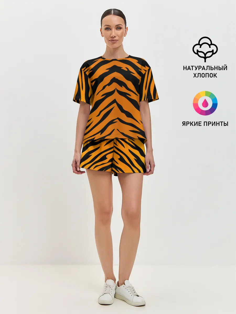 Женская пижама с шортами / Шкура тигра