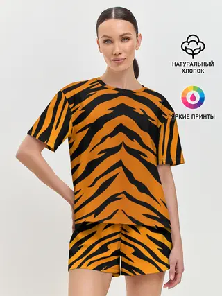 Женская пижама с шортами / Шкура тигра