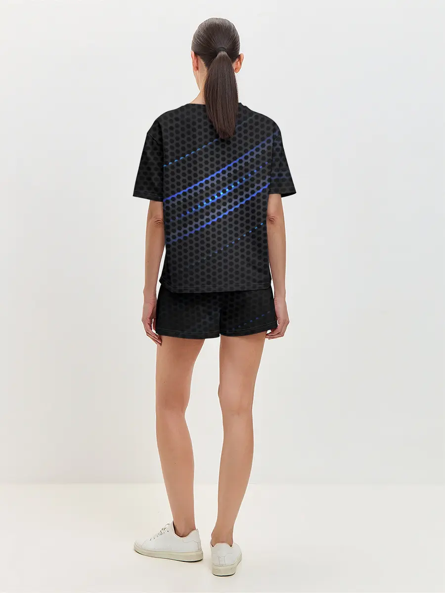 Женская пижама с шортами / СТАЛЬНАЯ СЕТКА НЕОН | STEEL MESH NEON