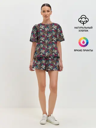 Женская пижама с шортами / Тату