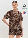 Женская пижама с шортами / Кофемания