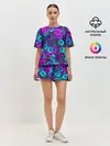 Женская пижама с шортами / Неоновые снаперсы