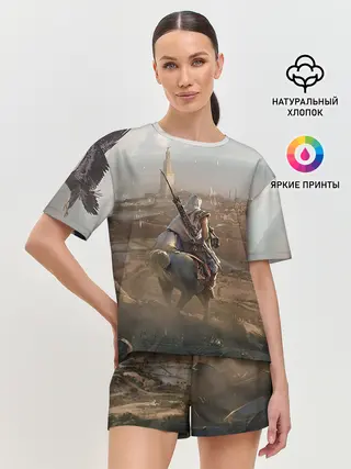 Женская пижама с шортами / Байек на коне