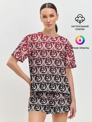 Женская пижама с шортами / Love СССР