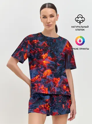 Женская пижама с шортами / Магия углей