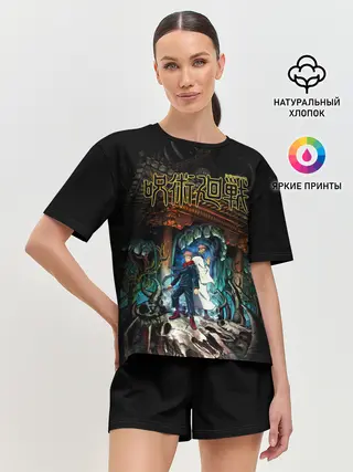Женская пижама с шортами / Итадори Юдзи и Сукуна Магическая битва