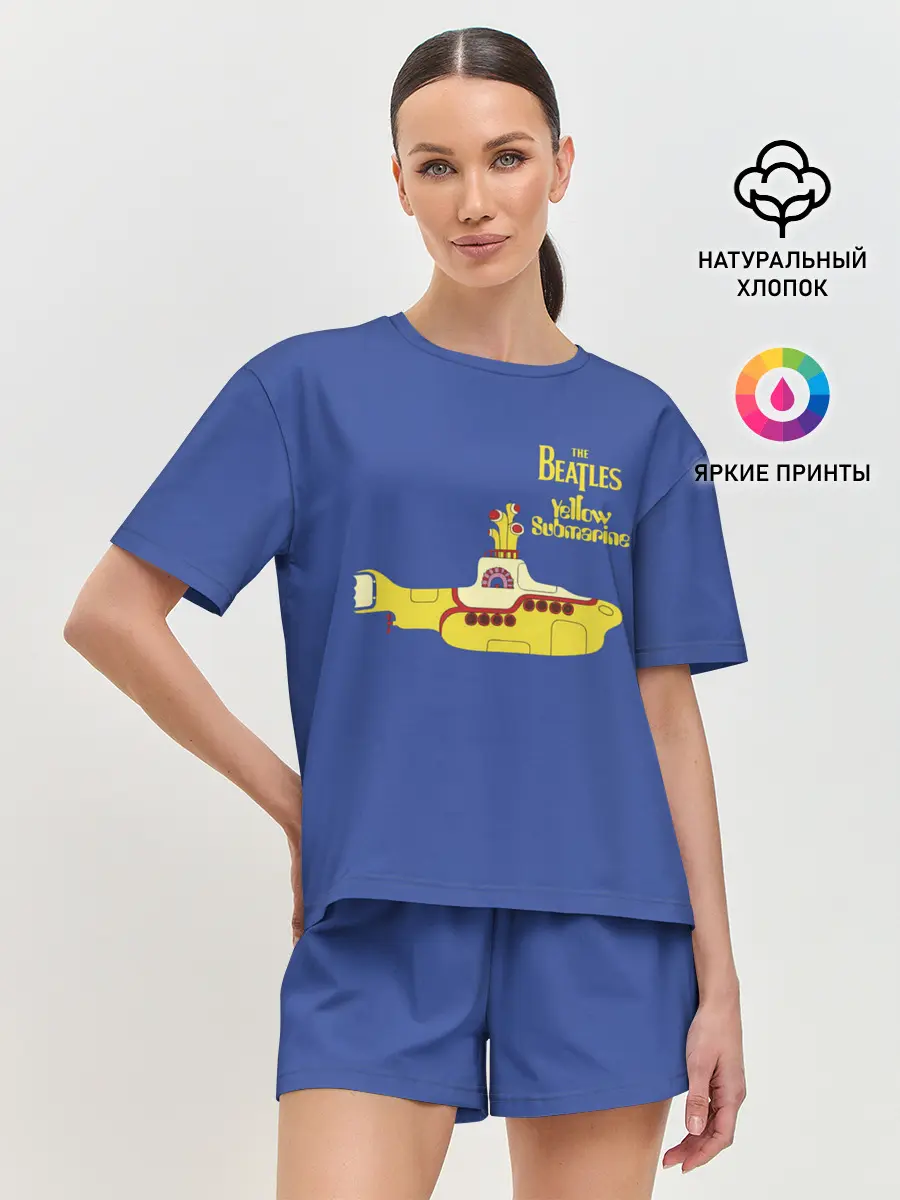 Женская пижама с шортами / Субмарина Битлов