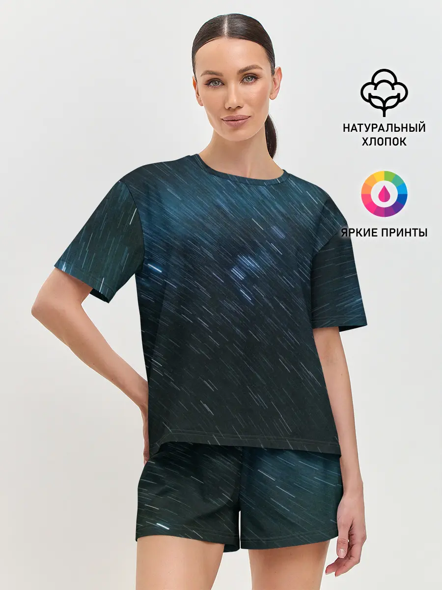 Женская пижама с шортами / Sky-line