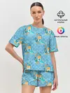 Женская пижама с шортами / Школьник - футболист