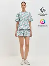 Женская пижама с шортами / Морозная Зимняя Свежесть