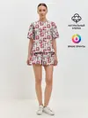Женская пижама с шортами / Санта везёт подарки