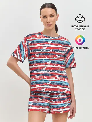 Женская пижама с шортами / Merry Christmas