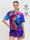 Женская пижама с шортами / Неоновая ведьма