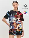 Женская пижама с шортами / Рэйзор и Эмбер, Genshin Impact