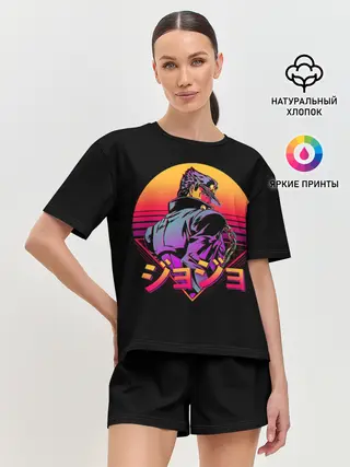 Женская пижама с шортами / Ретровейв Джотаро