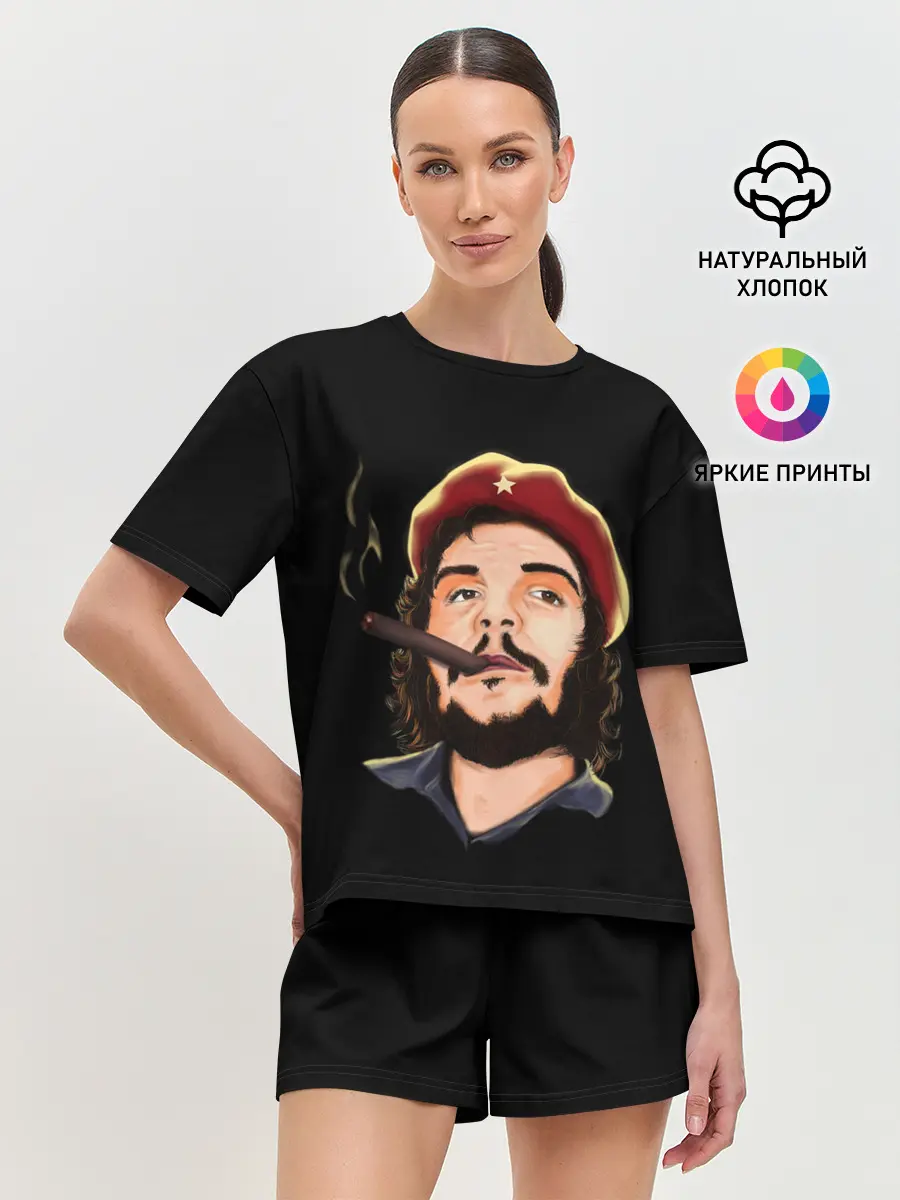 Женская пижама с шортами / ЧЕ С СИГАРОЙ