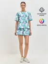 Женская пижама с шортами / Зимние Снежные Узоры