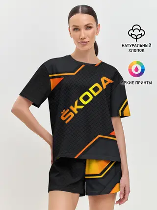 Женская пижама с шортами / Skoda Gold | Шкода