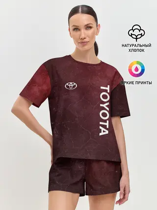 Женская пижама с шортами / TOYOTA | RED GRUNGE