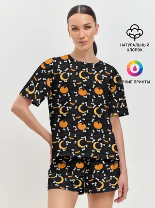 Женская пижама с шортами / Patern Halloween 5